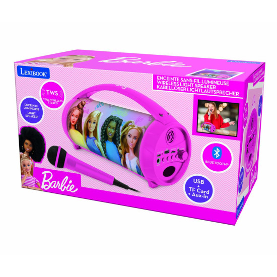BOXA CU MICROFON SI LUMINI, BARBIE BOXA CU MICROFON SI LUMINI, BARBIE