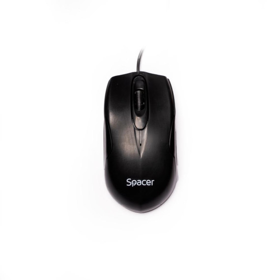 MOUSE Spacer, PC sau NB, cu fir, USB, optic, 800 dpi, butoane/scroll 3/1, negru, SPMO-M11