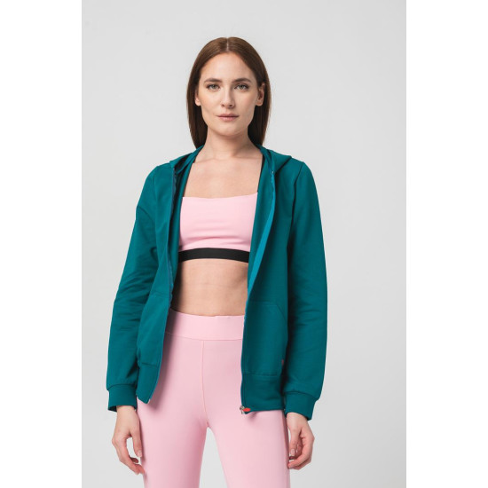 HANORAC COTON CASUAL FEMEI PETROL-M HANORAC COTON CASUAL FEMEI PETROL-M
