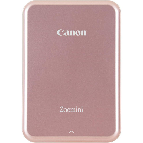 Imprimanta foto Canon Zoemini PV123, Rose Gold, tehnologie ZINK (zero ink) Viteza: 50 secunde pe poza, Rezolutie printare 314 X 400 dpI, Bluetooth 4.0, compatibilitate IOS 9.0 sau mai noi si Android 4.4 sau mai noi,baterie 500mAh, durata baterie: 20 tipar