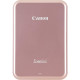 Imprimanta foto Canon Zoemini PV123, Rose Gold, tehnologie ZINK (zero ink) Viteza: 50 secunde pe poza, Rezolutie printare 314 X 400 dpI, Bluetooth 4.0, compatibilitate IOS 9.0 sau mai noi si Android 4.4 sau mai noi,baterie 500mAh, durata baterie: 20 tipar