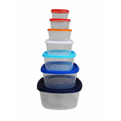 SET 7 CASEROLE PATRATE CU CAPACE,PLASTIC