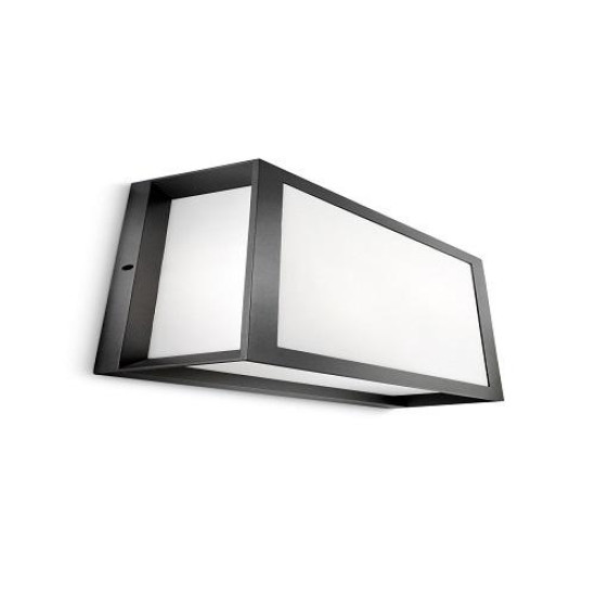 Plafoniera pentru exterior Philips Skies, 2xE27, max 2x42W, IP44, 260x260x81mm, Antracit Plafoniera pentru exterior Philips Skies, 2xE27, max 2x42W, IP44, 260x260x81mm, Antracit