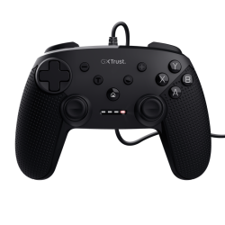 Trust GXT 541 Muta Wired controller pentru PC    Features Mobile phone mount no Software no   Control Controls 8-way, directional pad, A, B, X, L1, L2, L3, R1, R2, R3, select, start Number of buttons 15 Shoulder buttons yes Programmable buttons no Trigger