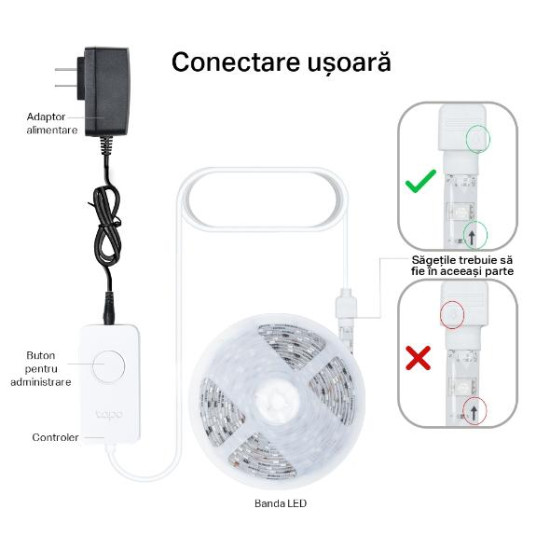 TP-Link Tapo L920-5 Smart light strip, Wi-Fi,multicolor, cuttable, Wi-Fi Protocol: IEEE 802.11 b/g/n, frecventa: 2.4 GHz, Dimensiuni: 5000×10×3.0 mm. TP-Link Tapo L920-5 Smart light strip, Wi-Fi,multicolor, cuttable, Wi-Fi Protocol: IEEE 802.11 b/g/n, frecventa: 2.4 GHz, Dimensiuni: 5000×10×3.0 mm.