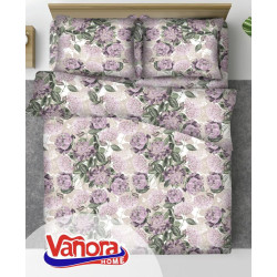 Set de pat king size bumbac,92 gsm,Peony