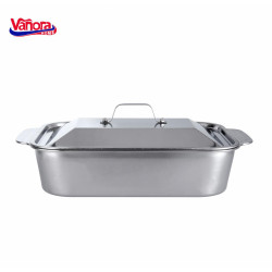 TAVA INOX CU CAPAC 36.5x22x7 CM, ZIRA