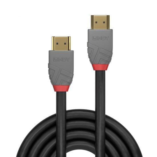 Cablu Lindy 2m High Speed HDMI, latime de banda 48Gbps, 10240x4320@ 120Hz, Anthra Line