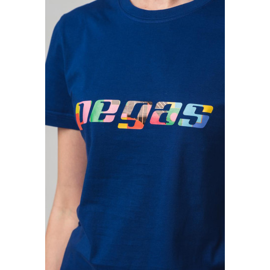 TRICOU  LOGO MULTICOLOR FEMEI  ROYAL BLUE-L