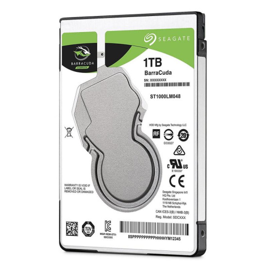 HDD Laptop Seagate BarraCuda® 1TB, 5400RPM, SATA III