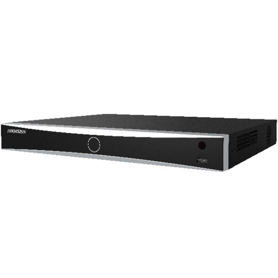 Hikvision NVR DS-7616NXI-K2 ,16-ch synchronous playback, Up to 2 SATA interfaces for HDD connection (up to 10 TB capacity per HDD), 1 self- adaptive 10/100/1000 Mbps Ethernet interface,IP Video Input 16-ch, Bandwidth 160 Mbps, Resolution 12 MP, Network In