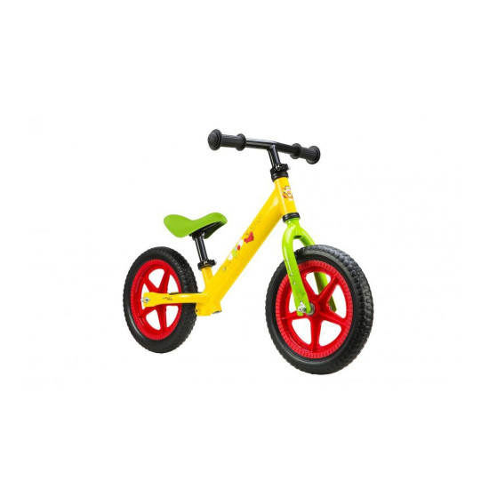 METAL BALANCE BIKE, SEVEN, MODEL WTP, 12 INCH, GALBEN VERDE