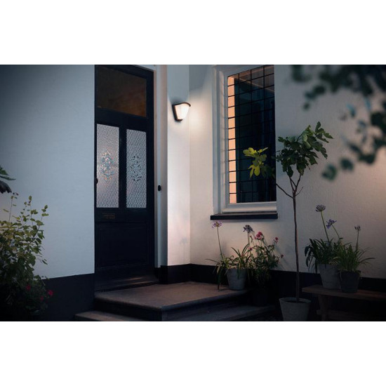 Aplica pentru exterior Philips Kiskadee, 1xE27, max 42W, IP44, 140x197x212mm, Antracit Aplica pentru exterior Philips Kiskadee, 1xE27, max 42W, IP44, 140x197x212mm, Antracit