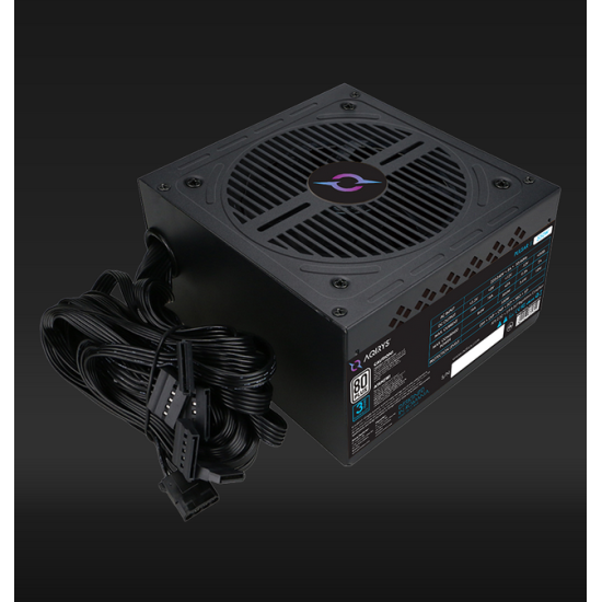 Sursa Aqirys Pulsar SI 550W 80 Plus White, ATX 12V 2.52, PFC activ, ventilator 120mm, 6 niveluri de protectie, cabluri plate fixe 2xPCIe