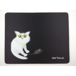 Mouse pad Serioux, model Cat and mice, MSP02, suprafata textila, baza cauciucata, 250*200*3mm