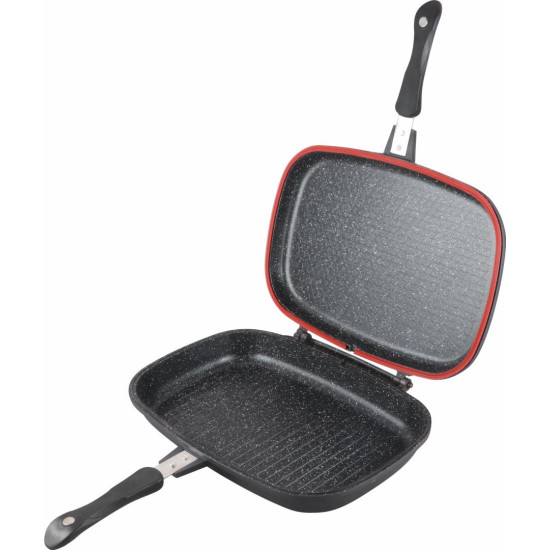 TIGAIE DUBLA DREPTUNGHIULARA TIP GRILL, ALUMINIU, 36x24x7.5 CM,DARK LINE CLASSIC,COOKING BY HEINNER TIGAIE DUBLA DREPTUNGHIULARA TIP GRILL, ALUMINIU, 36x24x7.5 CM,DARK LINE CLASSIC,COOKING BY HEINNER