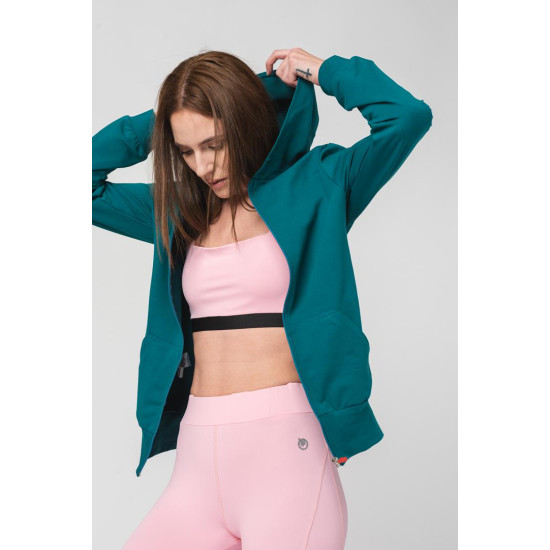 HANORAC COTON CASUAL FEMEI PETROL-M HANORAC COTON CASUAL FEMEI PETROL-M