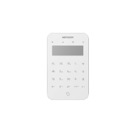 Tastatura wireless LCD AX PRO Hikvision DS-PK1-LT-WE, 868MHz two-way Tri-X wireless technology; distanta comunicare RF : 1200min camp deschis; Stay/away arming, disarming, alarm clearing for anumite zone sau pentru toate zonele; One-Push fire alarm, panic