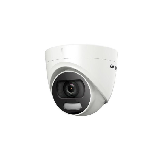 Camera de supraveghere Hikvision Turbo HD ColorVu Turret Outdoor, DS- 2CE72DFT-F(3.6mm); 2MP Smart FSI CMOS Sensor, 0.0005Lux/F1.0, 0 Lux with Friendly Lighting, 20m, 3D DNR, 12 VDC, OSD Menu(Up the Coax), True WDR, IP67, 3.6/6mm Lens, 24H Color;