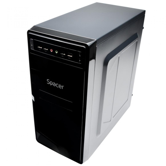 Carcasa Spacer Moon, ATX, MidTower, Gaming, sursa 450 (230W for 450W Desktop PC), USB 2.0 x 4, Jack 3.5mm x 2, „SPC-MOON” Carcasa Spacer Moon, ATX, MidTower, Gaming, sursa 450 (230W for 450W Desktop PC), USB 2.0 x 4, Jack 3.5mm x 2, „SPC-MOON”