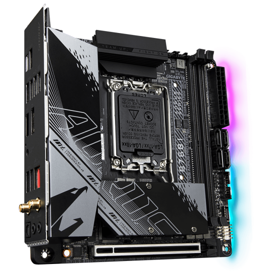 Placa de baza Gigabyte B760I AORUS PRO LGA1700, 2x DDR4, 1x HDMI, 1x DisplayPort, 1x PCIe 4.0 x16, 2x M.2, 4x SATA 6Gbps, WIFI 6, mini-ITX