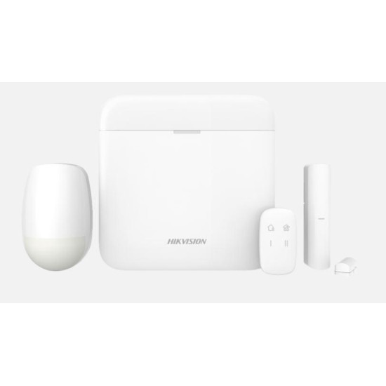 Kit de alarma wireless AX PRO Light Level Hikvision DS-PWA64-Kit-WE, Wireless Control Panel Kit, 868MHz two-way wireless, Dual Wireless Technology: Tri-X & CAM-X;  Long RF transmission range; Up to 64 Wireless Zones/Outputs, 8 Wireless Ta Readers/Keypads,