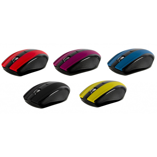 Mouse Serioux, Rainbow 400, fara fir, USB, senzor optic, distanta de operare; 10m, precizie: 1000/1600DPI ajustabila, 4 butoane, 2x baterie AAA, sisteme de operare: Windows / Mac OS / Linux, verde