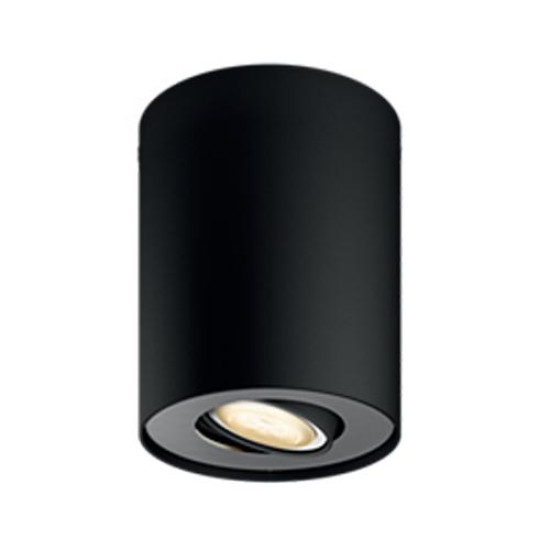 Spot LED Philips Hue Pillar, Bluetooth, GU10, 5W (50W), 350 lm, lumina alba (2200-6500K), IP20, 10.3cm, Metal, Negru, Intrerupator cu variator inclus Spot LED Philips Hue Pillar, Bluetooth, GU10, 5W (50W), 350 lm, lumina alba (2200-6500K), IP20, 10.3cm, Metal, Negru, Intrerupator cu variator inclus
