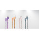 Tellur Graffiti USB to Type-C cable, 3A, 1m, purple