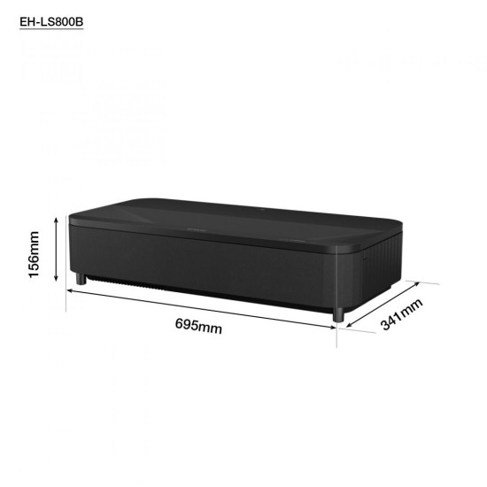 Proiector Epson EH-LS800B, 3LCD, 4.000 lumeni, 4K PRO-UHD, 16:9, 2.500.000:1, laser 20.000 ore, HDR10, HLG, zoom 1- 2,5, dimensiune maxima imagine 150 Proiector Epson EH-LS800B, 3LCD, 4.000 lumeni, 4K PRO-UHD, 16:9, 2.500.000:1, laser 20.000 ore, HDR10, HLG, zoom 1- 2,5, dimensiune maxima imagine 150