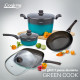 SET GATIT 7 PIESE ALUMINIU, GREEN COOK, COOKING BY HEINNER