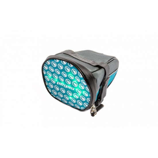 BORSETA SA PEGAS CU SEMNALZARE 30LED, CULOARE LED VERDE ROSU, BATERIE LITIU REINCARCABILA 650MAH, 180X120X110MM, GRI ALBASTRU