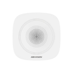 Sirena interior wireless AX PRO Hikvision DS-PS1-I-WE(Blue Indicator); 868MHz two-way Tri-X wireless technology, distanta comunicare RF: 1600m in camp deschis, nivel sonor: 90 la 110dB, 3 tipuri de sonerii de alarma: alarma la efractie, alarma la incendiu