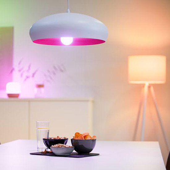 Bec LED RGB inteligent WiZ Connected Colors A67, Wi-Fi, E27, 13W (100W), 1521 lm, lumina alba si color (2700-6500K), compatibil Google Assistant/Alexa/Siri