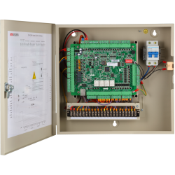 Centrala control acces Hikvision 4 usi ( 4 x cititoare Wiegand sau 8 x cititoare RS485), DS-K2604T; Compatibilitate cititoare: 4 x Wiegand sau 8 x RS485; Capacitate de stocare: 100,000 cartele si 300,000 evenimente; Intrari: 4 alarm input, Door Magnetic x