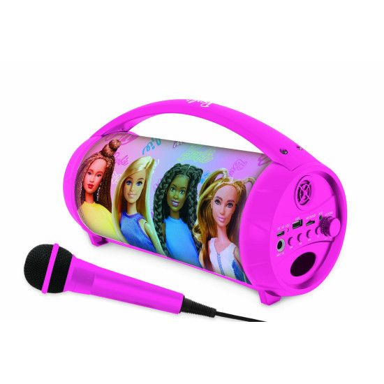BOXA CU MICROFON SI LUMINI, BARBIE BOXA CU MICROFON SI LUMINI, BARBIE