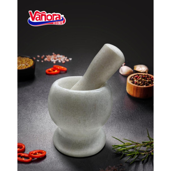 MOJAR CU PISTIL DIN MARMURA, DIA 9.5 CM