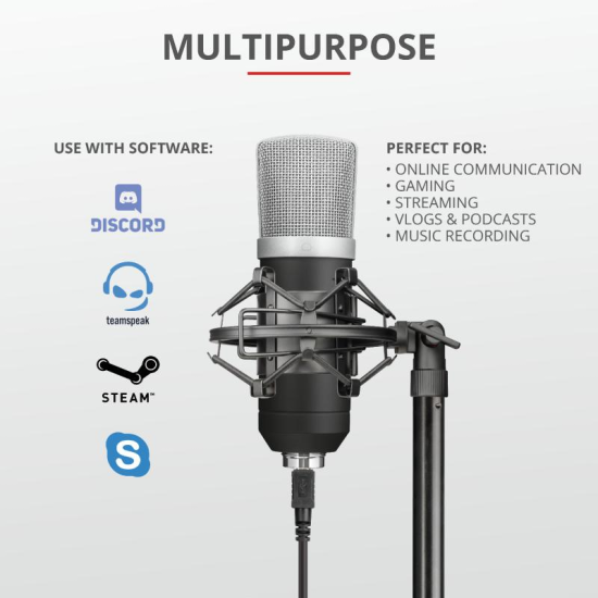 Microfon Trust GXT 252 Emita Streaming