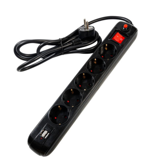 PRELUNGITOR SPACER SCHUKO x5 16A USB