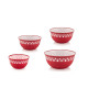 SET 4 BOLURI PLASTIC, 16/20/24/28 CM, ROSU, ART OF DINNING BY HEINNER