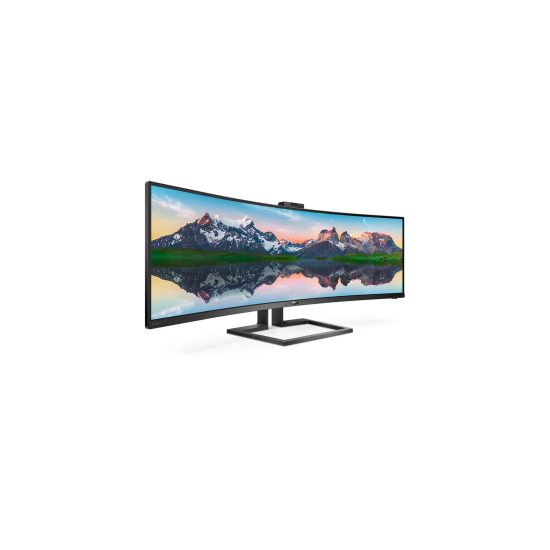 MONITOR Philips 499P9H 48.8 inch, Panel Type: VA, Backlight: WLED, Resolution: 5120x1440, Aspect Ratio: 32:9,  Refresh Rate:70Hz, Response time GtG: 5 ms, Brightness: 450 cd/m², Contrast (static): 3000:1, Contrast (dynamic): 80M:1, Viewing angle: 178/178,