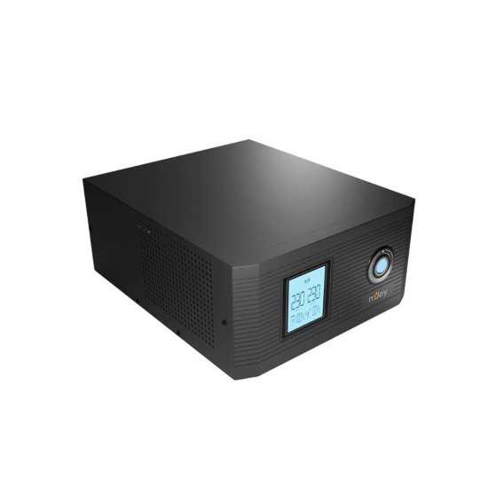 UPS NJOY Aira 1200 centrale de incalzire, 1.2KVA / 1KVA, 2 x prize conectate la baterie, Display LCD, Fara baterie (necesita acumulator extern de minim 40Ah pentru a functiona)