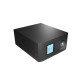 UPS NJOY Aira 1200 centrale de incalzire, 1.2KVA / 1KVA, 2 x prize conectate la baterie, Display LCD, Fara baterie (necesita acumulator extern de minim 40Ah pentru a functiona)
