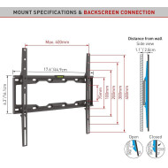 ﻿Suport TV de perete, Barkan E302+.B, Fix, 19