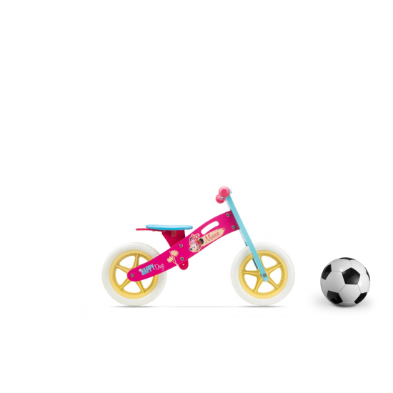 WOODEN BALANCE BIKE, SEVEN, MODEL MINNIE, 12 INCH, ROZ BLUE