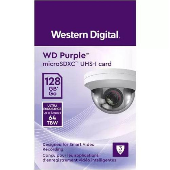 Micro Secure Digital Card Western Digital, 128GB, Clasa 10, Purple