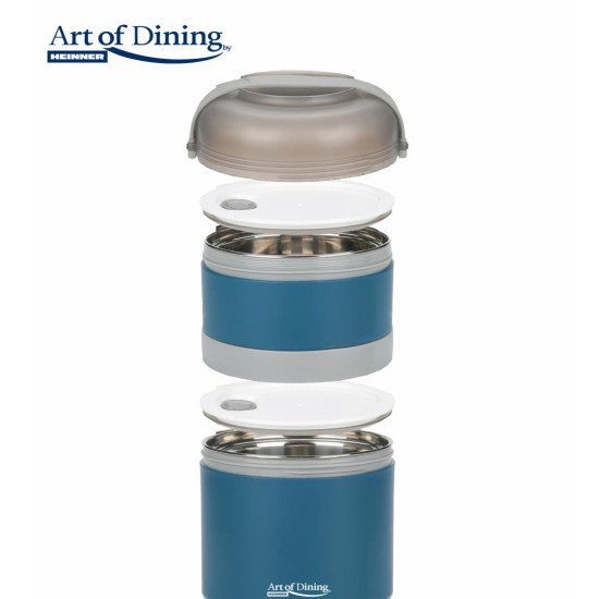 CASEROLA TERMICA DBL 920ML,LOCA,ALBASTRU