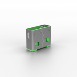 Adaptor USB Locks Lindy, 10 USB, verde