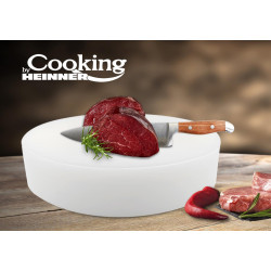 TOCATOR PROFESIONAL PENTRU MACELARIE Φ40 X 10CM, ALB, CHEF LINE , COOKING  BY  HEINNER