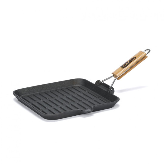 TIGAIE GRILL FONTA PURA CU MANER LEMN DETASABIL, 23X2 CM, VANORA HOME TIGAIE GRILL FONTA PURA CU MANER LEMN DETASABIL, 23X2 CM, VANORA HOME